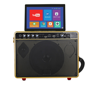 hot selling karaoke machine for kid adult box blue tooth wireless WIFI speaker touch screen android system outdoor indoor