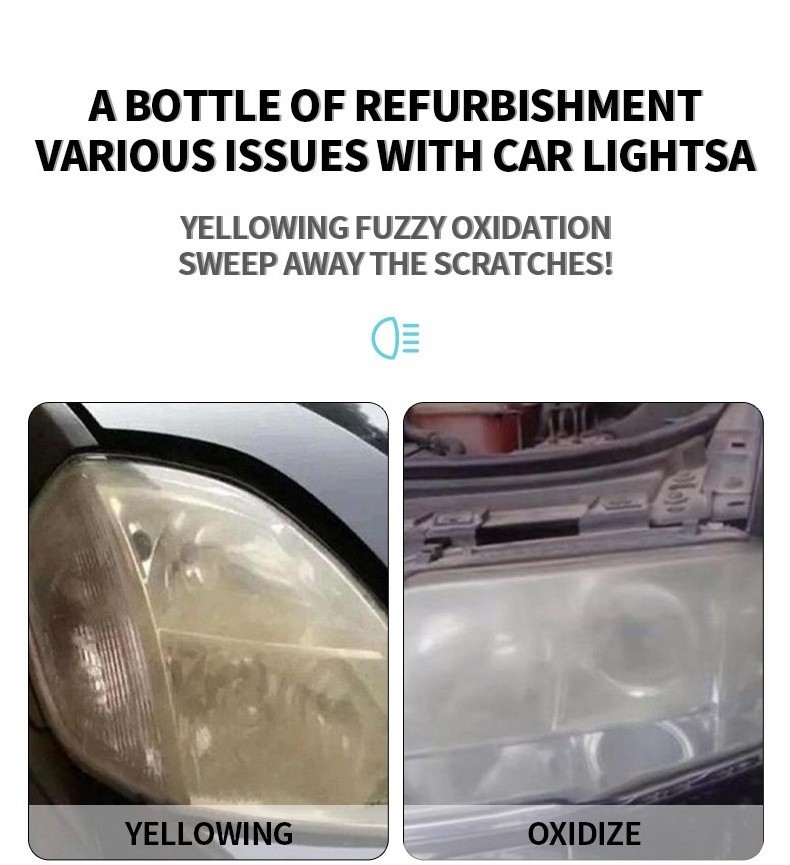 Automotive headlamp repair fluid Refurbishment lamp yellowing blur scratch remover lampshade crystal plating spray