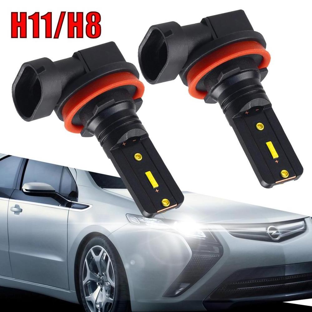 2pcs H11 H8 LED 60W Headlight Kit 6500K White Car Truck Fog Lights Driving Bulb Lamp 4 x LED Side Marker Lights Headlight Access