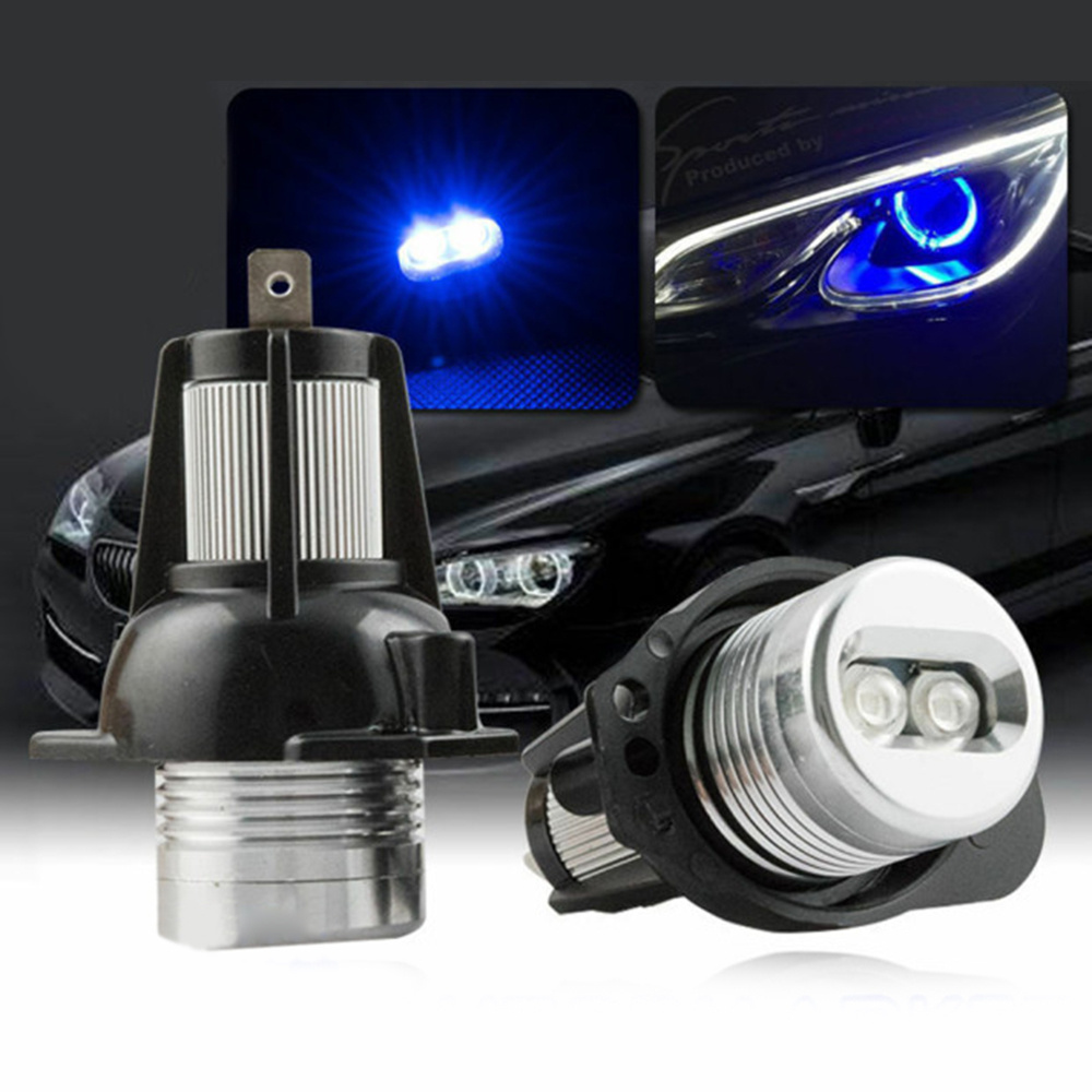 New LED Auto lamp bulb 2 PCS E90 Angel Eyes Halo Ring LED Light 6W Marker Bulb Xenon White for BMW Car Running Light 2020