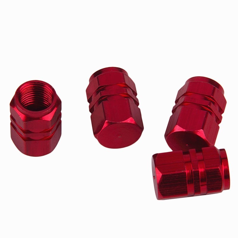 4Pcs Car Bicycle Motorcycle Wheel Tyre Tire Air Aluminum Alloy Valve Caps Stem Cover Hexagonal Tyre Wheel Ventil Valve Caps