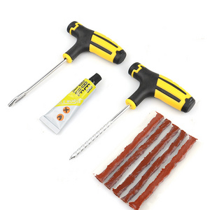 Car Tire Repair Tool Tire Repair Kit Studding Tool Set Auto Bike Tire Repair Puncture Plug Garage Car Accessories