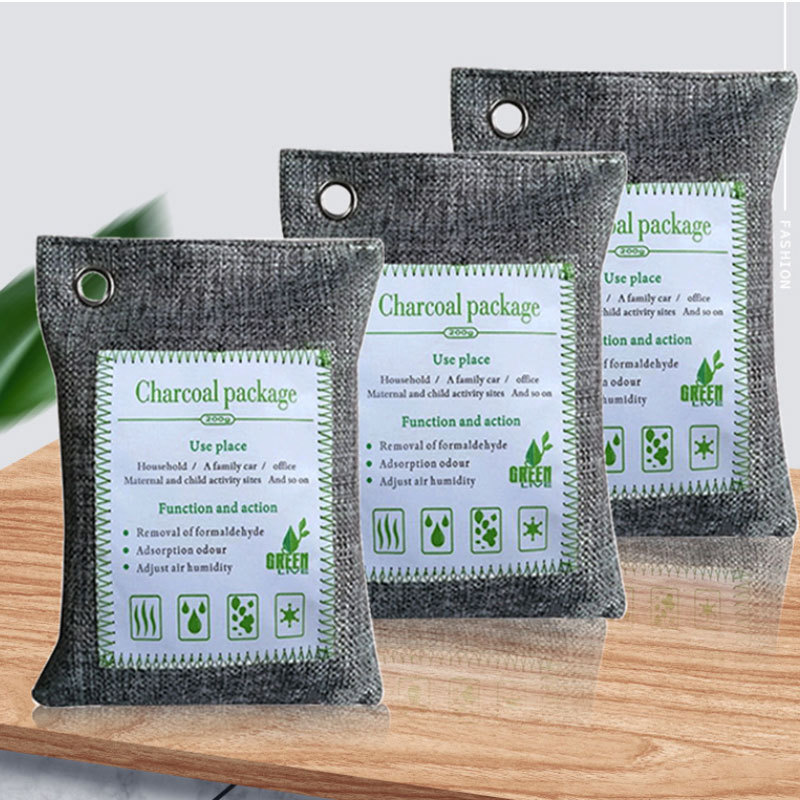 Natural Bamboo Charcoal Air Purifying Bags Activated Charcoal Odor Absorber Moisture Odor Eliminator Car interior accessories