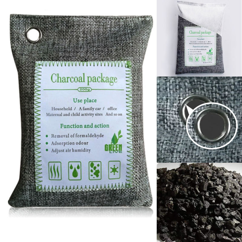 Natural Bamboo Charcoal Air Purifying Bags Activated Charcoal Odor Absorber Moisture Odor Eliminator Car interior accessories