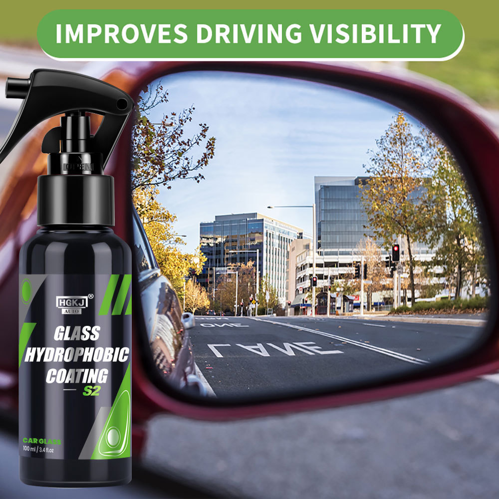 HGKJ S2 Glass Long Lasting Ceramic Windshield Nano Hydrophobic Protection Coating Safe Driving Clear Vision Car Accessories