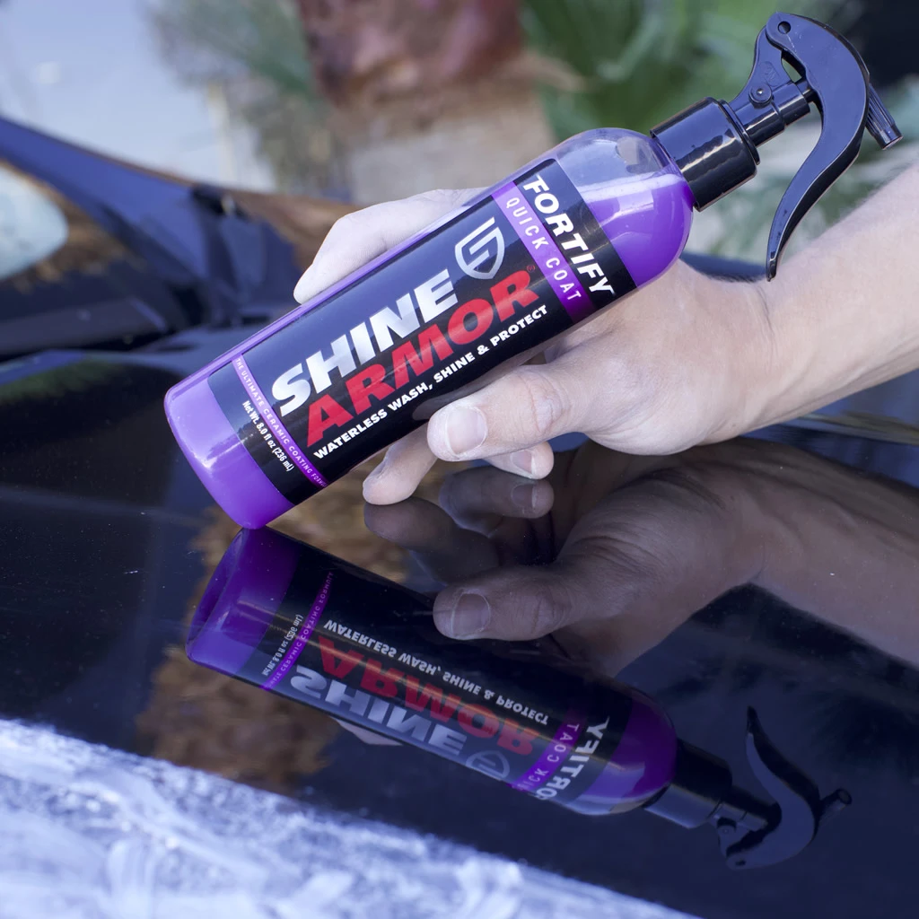 SHINE ARMOR Fortify Quick Coat Ceramic Coating Car Wax Polish Spray Waterless Car Wash&Wax Hydrophobic Top Coat Polish