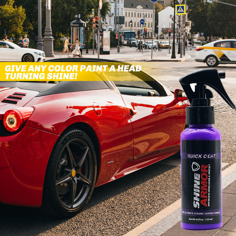 125ML SHINE Quick Ceramic Coating - Car Wax Polish Spray Super hydrophobic Hybrid Liquid glass Solutions Ceramic Polish and Wax