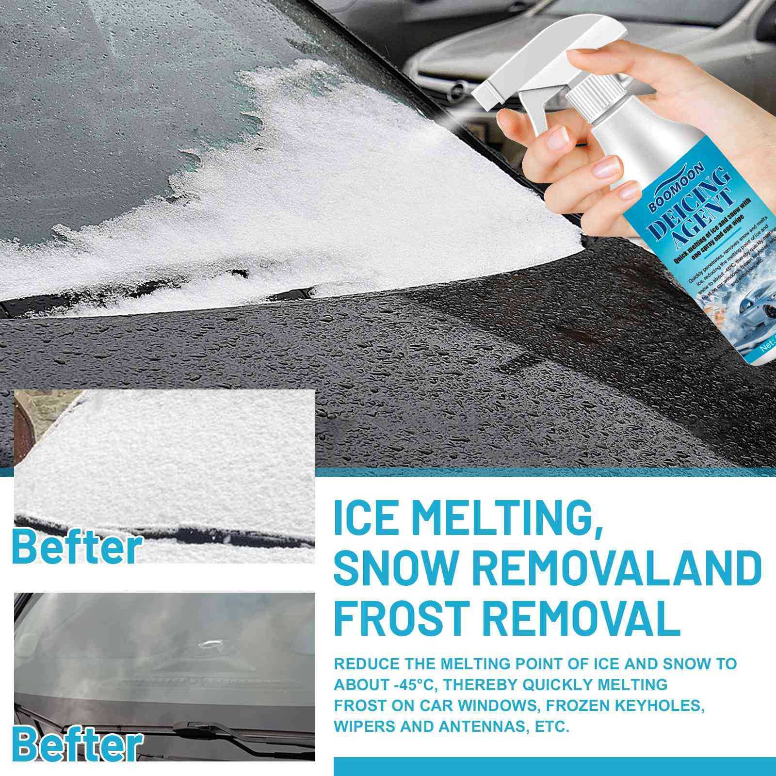 60ML Ice Remover Spray Winter Car Windshield Deicer Snow Removal Spray Defrosting Snow Spray Anti-Icing Frost Protection