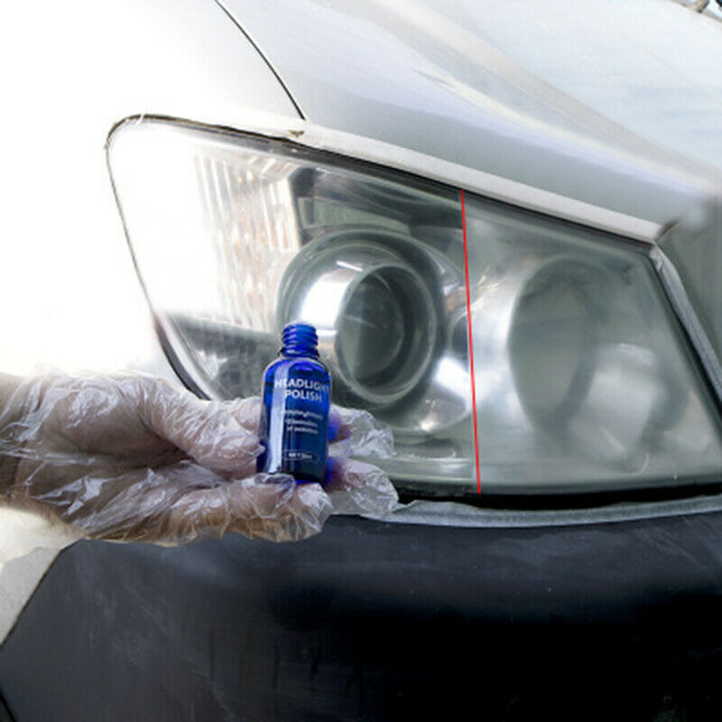 Automotive headlamp repair fluid removes scratches oxidizes and restores bright headlamp repair fluid