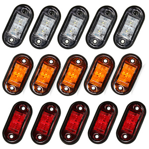 Warning Light LED Diode Light Oval Clearance Trailer Truck Orange White Red LED Side Marker Lamp 12V 24V Truck accessory