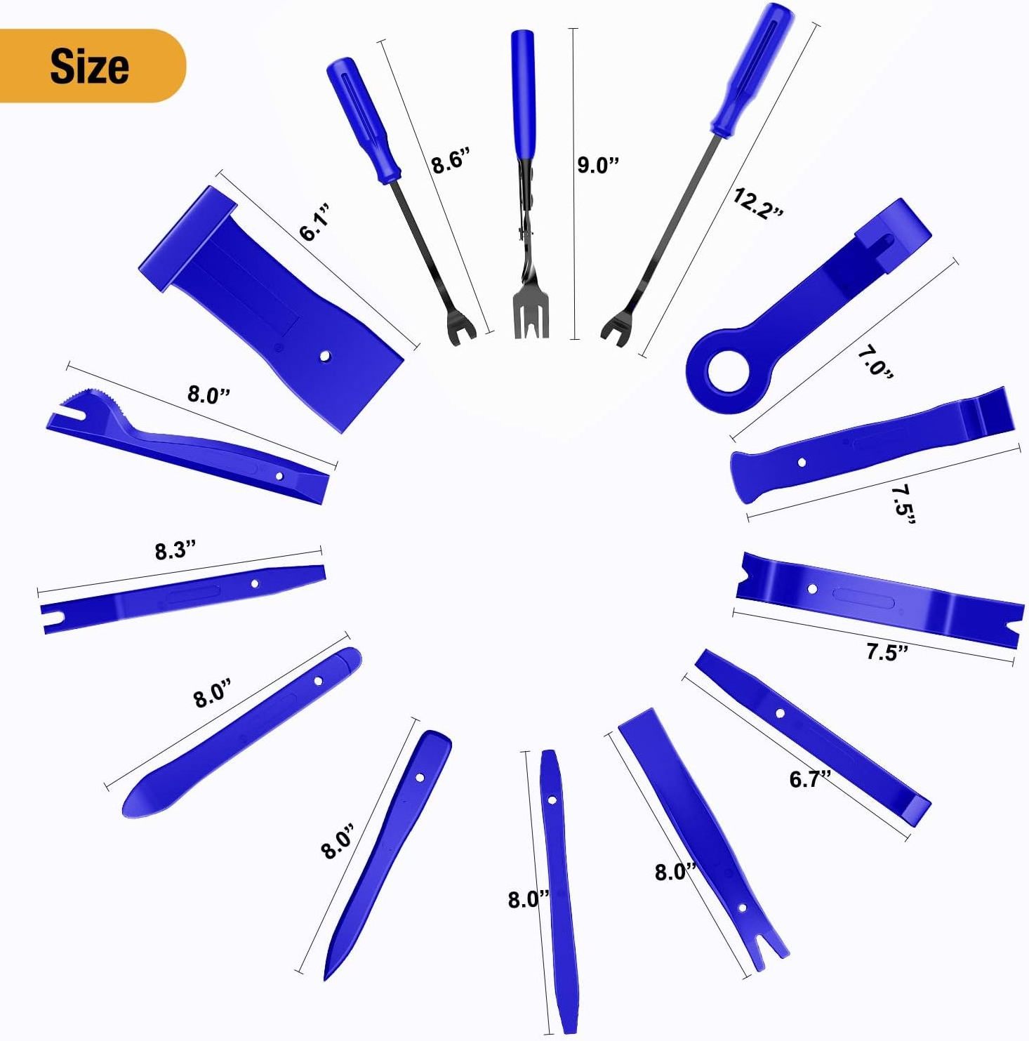 238Pcs Trim Removal Tool Auto Push Pin Bumper Retainer Clip Set Fastener Terminal Remover Tool Adhesive Cable Clips Pry Kit