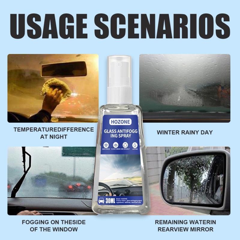 Car Anti-fog Agent Waterproof Rainproof Anit fog Spray Car Window Glass Bathroom Cleaner Cleaning Maintenance Car Accessories