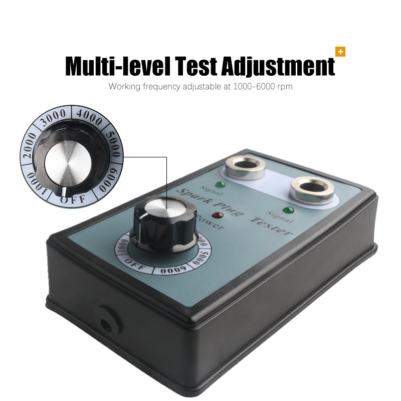 Auto Car Spark Plug Tester with Adjustable Double Hole Detector Ignition Plug Analyzer for 12V Gasoline Vehicles