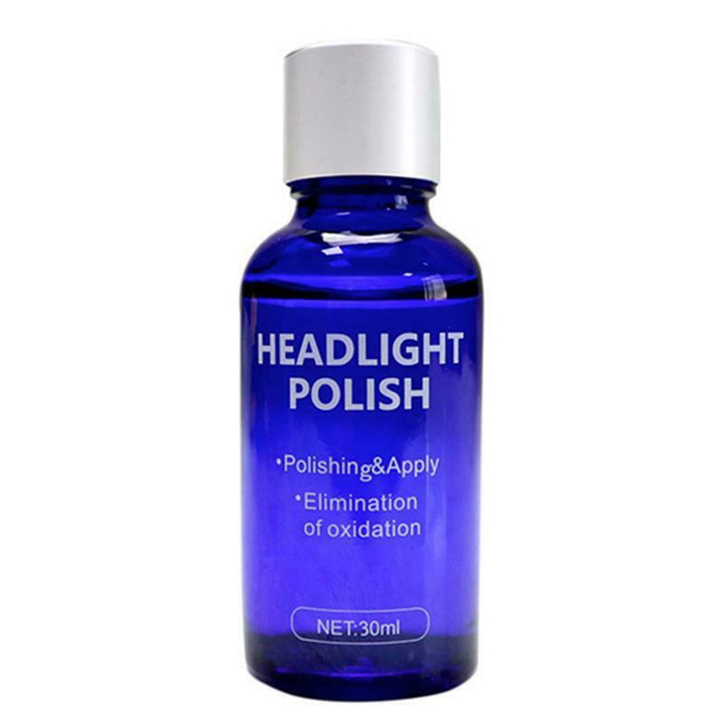 Automotive headlamp repair fluid removes scratches oxidizes and restores bright headlamp repair fluid