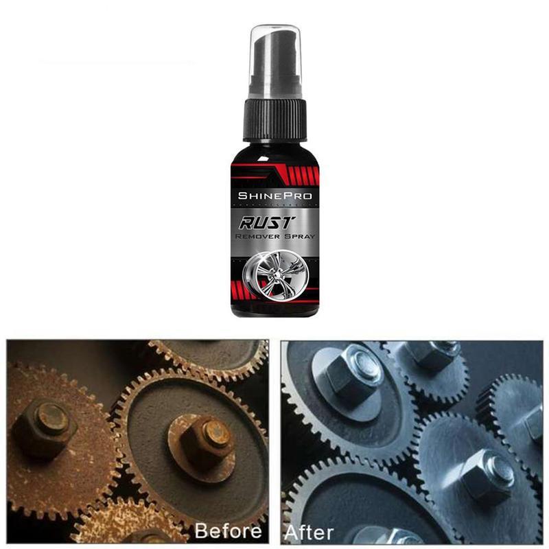 30ml Car Rust Remover Spray Metal Surface Chrome Paint Car Maintenance Iron Powder Cleaning Rust Remover Multi-Purpose