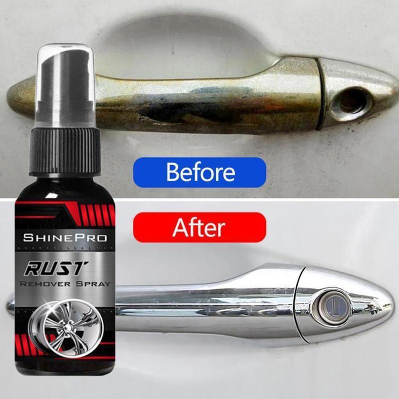 30ml Car Rust Remover Spray Metal Surface Chrome Paint Car Maintenance Iron Powder Cleaning Rust Remover Multi-Purpose