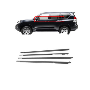 4 Pieces Chrome or Black Out Weatherstrip Moulding for Land Cruise Prado 2010--2018 Weatherstrip Window Glass Seal 75711-60071