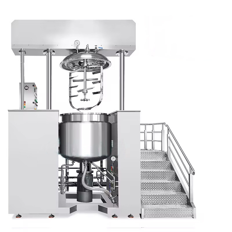 Low Price Liquid Chemical Mixers High Speed Homogenizer Cosmetic Emulsifier Vacuum Emulsifying Mixer