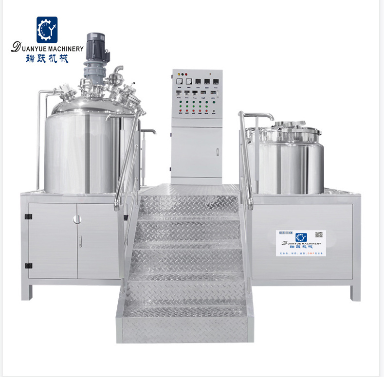 5-5000L  High Efficiency Stationary Vacuum Emulsifier For Soap Cream Emulsion Production