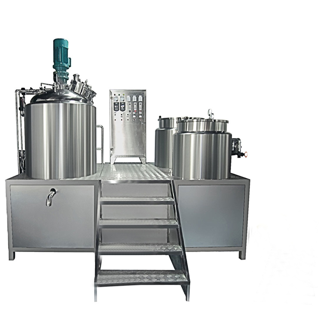 5-5000L  High Efficiency Stationary Vacuum Emulsifier For Soap Cream Emulsion Production