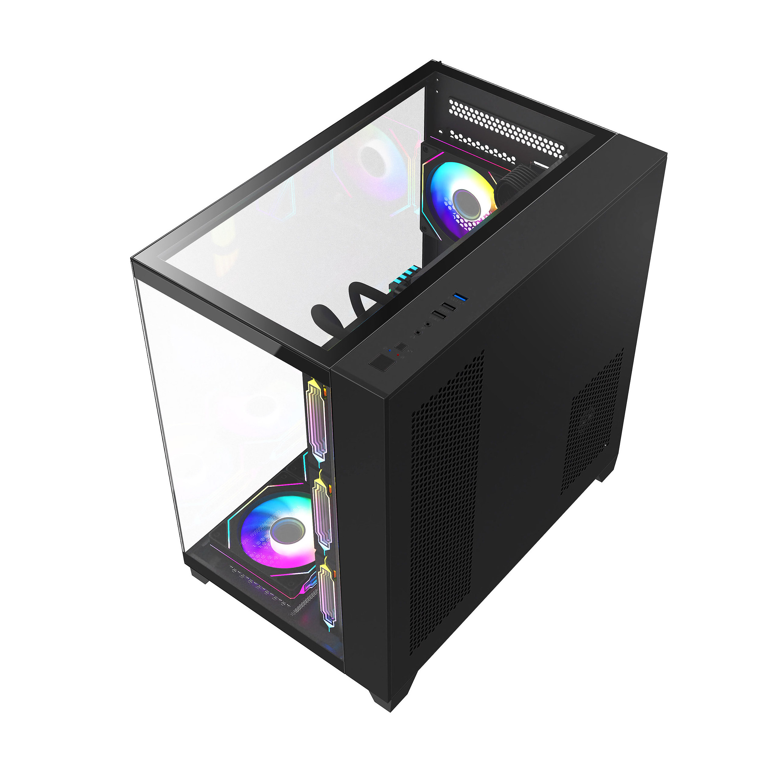 High End Gaming Computer Cases & Towers Desktop ATX Case PC Gaming Cabinet Gabinet Gamer with 3 tempered glass