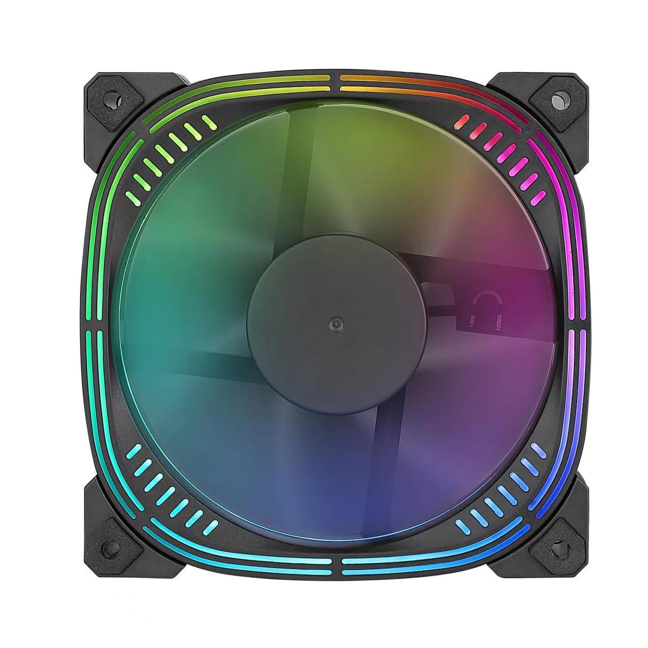 12cm slient square RGB 6PIN  computer gaming case pc cooling fan pc