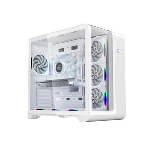 New Trend ATX Full Tower Gaming Computer Cases & Towers Cabinet PC Digital Display Gabinete Gamer with Curved Tempered Glass