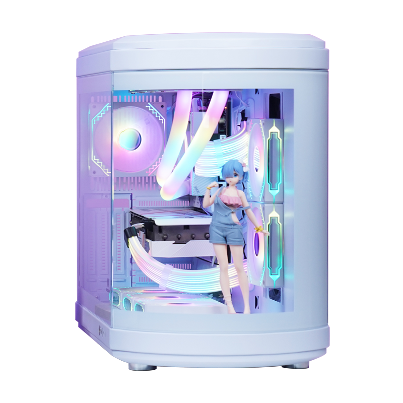 High Quality Front Curved Glass Gaming Computer Case ATX Full Tower Gaming PC Case For Sale Desktop Game Case