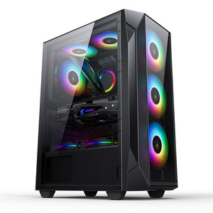 Factory Direct Selling ATX Tempered glass Computer Case desktop PC case full towers Gamer computer case