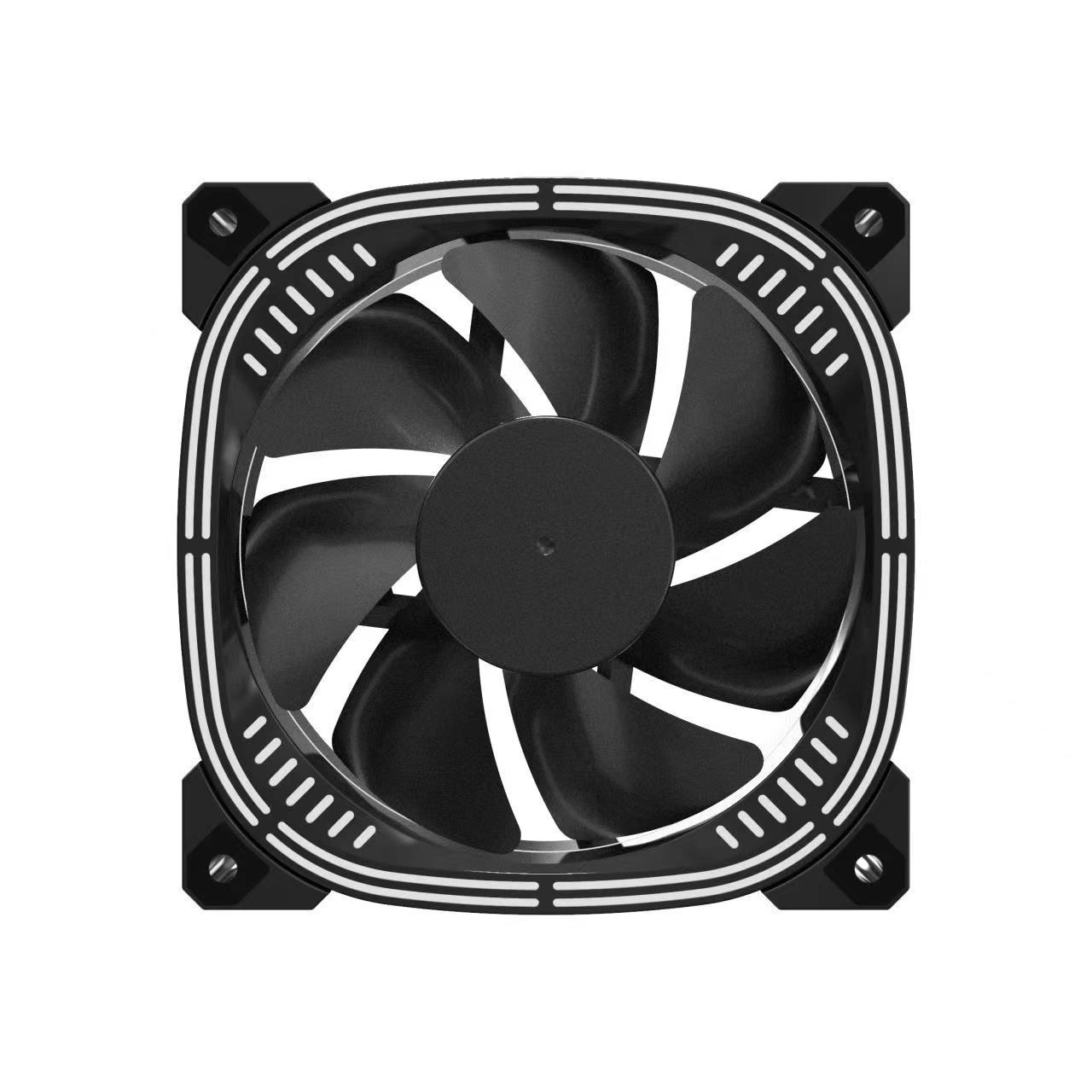 12cm slient square RGB 6PIN  computer gaming case pc cooling fan pc