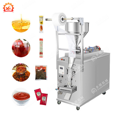 DZD-220JB Autom Liquid Paste Packet Sachet Pouch Bagging Sealing Sauce Ketchup Filling Shampoo Sachet Packing Machine