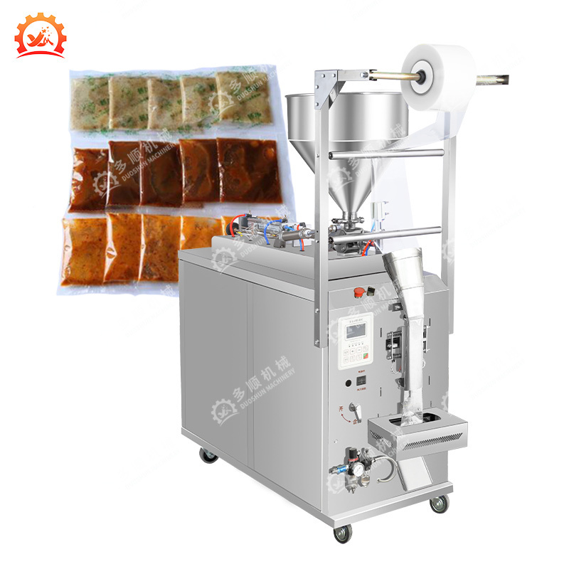 DZD-220JB Autom Liquid Paste Packet Sachet Pouch Bagging Sealing Sauce Ketchup Filling Shampoo Sachet Packing Machine