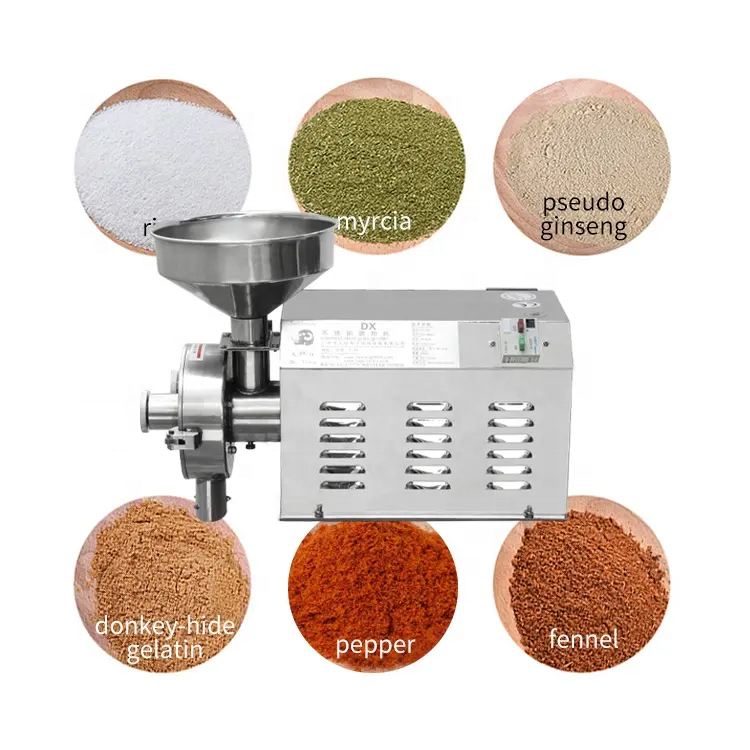 DX-55 Automatic SUS304 3KW Corn Soya Grain Grinder Crushing Machine Maize Flour Milling Machine  For Food Powder