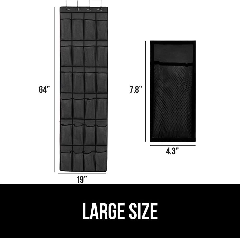 Best Selling Black Fabric 24 Mesh Pockets Behind Door Hanger Organizer Foldable Storage Organizer For shoes