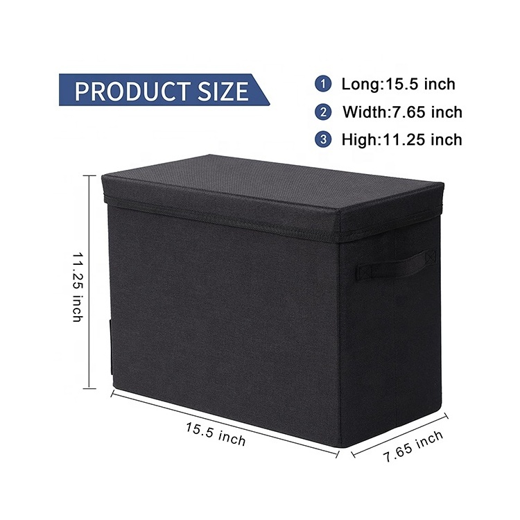 DuoYou Custom Heavy Duty Book Storage Box With MDF Lids Folding Book Boxes Organizer