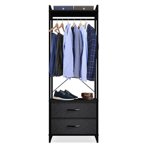 Hot Sales Modern Bedroom Display Clothing Hanging Cabinet Storage Rack Furniture Portable Wardrobe Closet