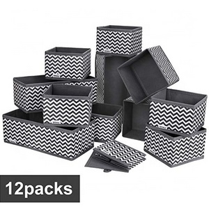 Factory Heavy Duty 12 PCS Clothes Non Woven Fabric Folding Storage Drawer Organizer