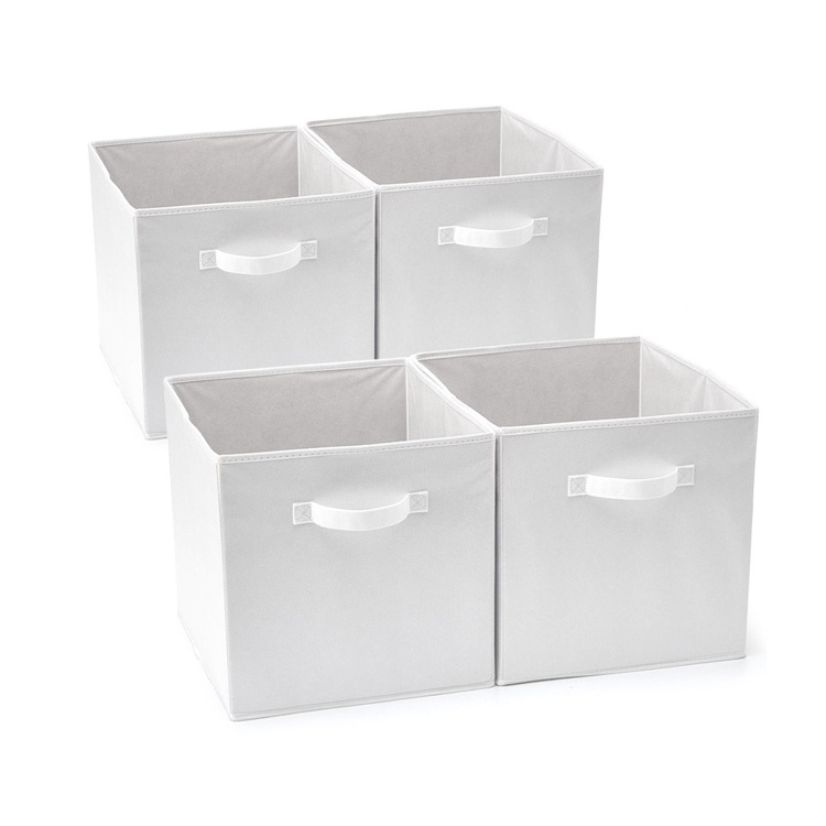 GuangZhou High Quality Collapsible Cube Bins Organizer Non Woven Fabric Storage Boxes For Clothes