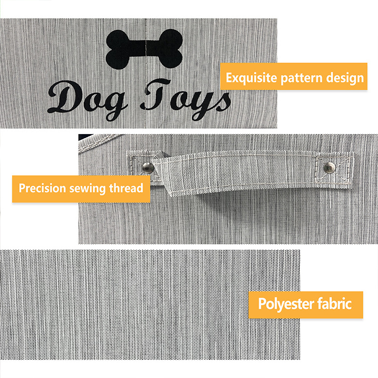 Wholesale Large Folding Polyester Fabric Dog Storage Basket Organizer For Toy Storage Box