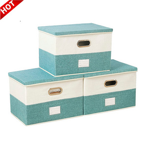 2023 Years Household Items 3 Pack Large Foldable Clothes Storage Bins  Fabric Cube Boxes Organizer With Handles