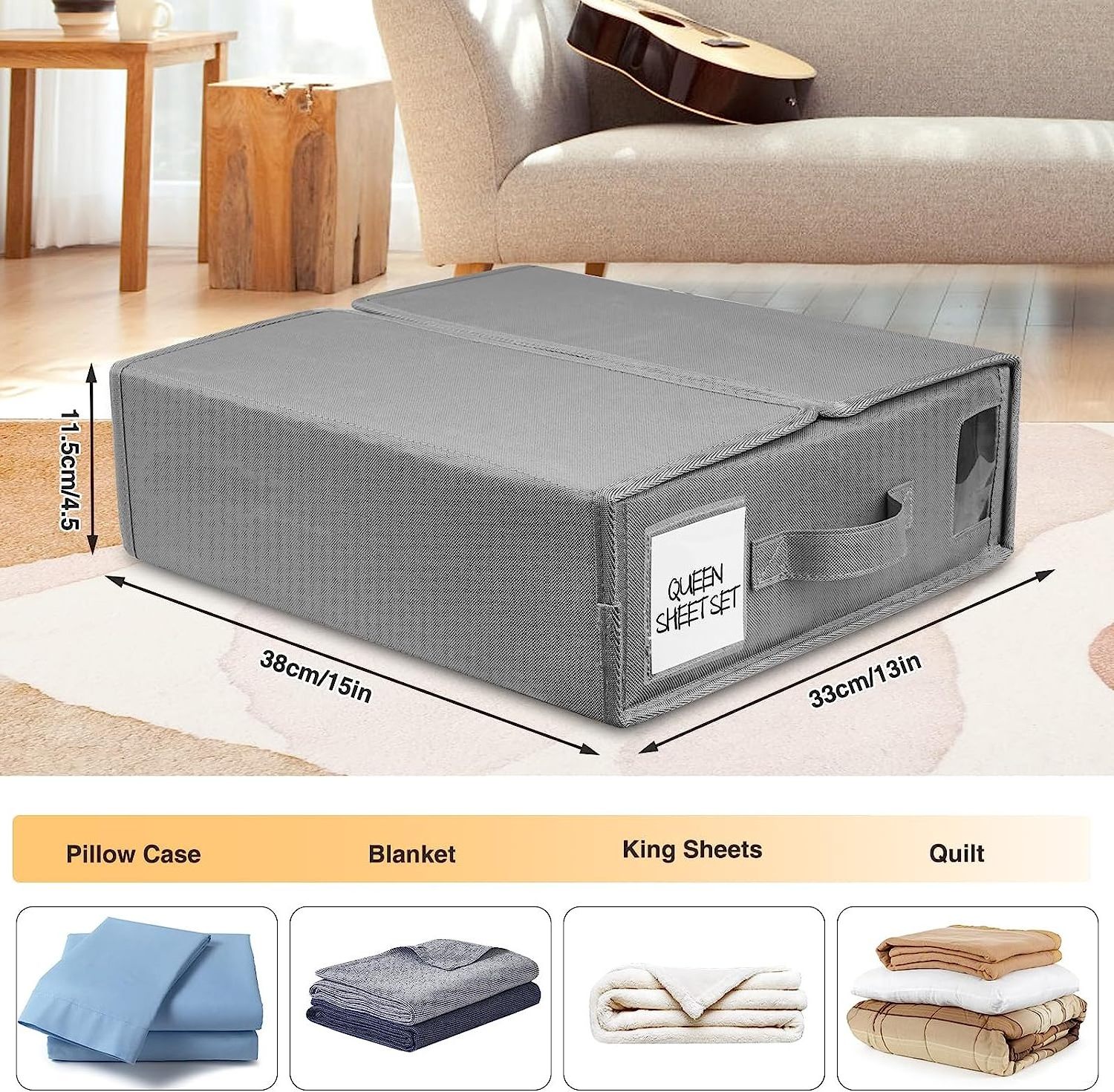 Good Quality Washable sheets duvet covers Storage organizer Set foldable bed sheet Cube Boxes Bins