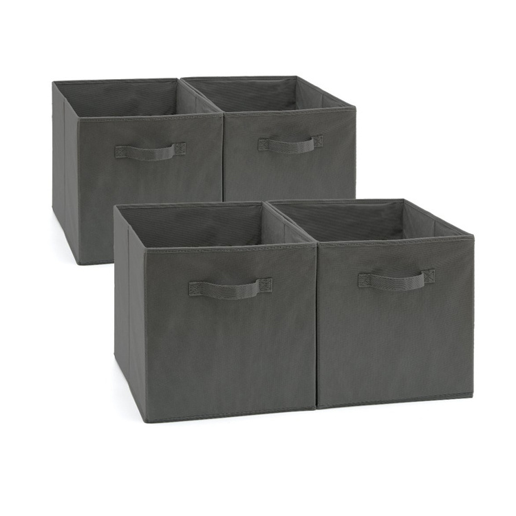 GuangZhou High Quality Collapsible Cube Bins Organizer Non Woven Fabric Storage Boxes For Clothes