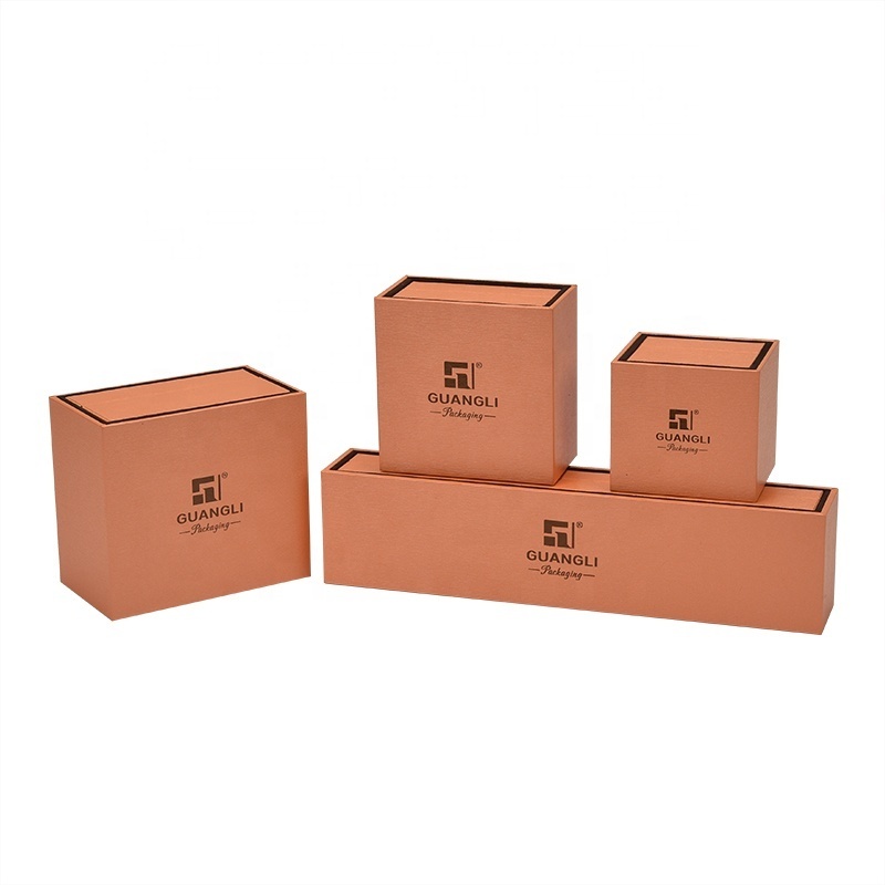 Orange Hot sale bangle jewellery packaging for earnings pull out bracelet rectangle jewelry packing box