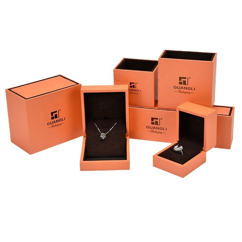 Orange Hot sale bangle jewellery packaging for earnings pull out bracelet rectangle jewelry packing box