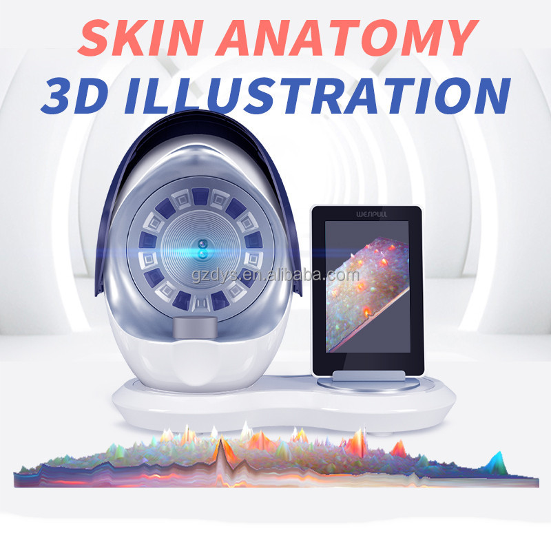 Good Quality Skin Tester Analysis 12 million Dual Cameras Smart 3D Scanner Facial Test Skin Analysis Machine