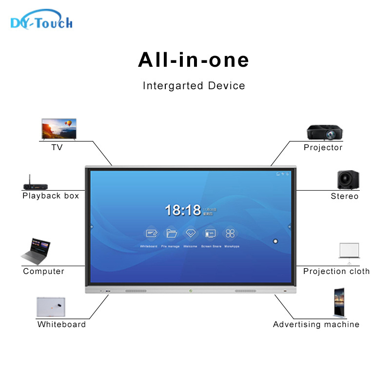 interactive panel 86 magnetic drawing board interactive smart board white board with stand