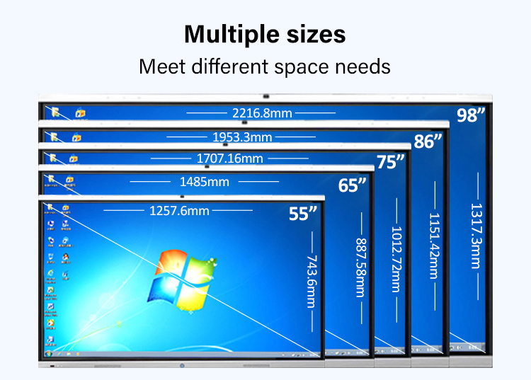 commercial conference interactive whiteboard mobile stand interactive smart whiteboard for office