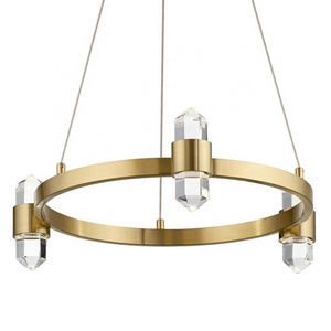 circle modern led dining room brass gold ceiling wheel chandelier winch modern bar decorative lighting fixture