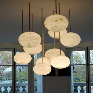 Cluster Globe Pendant Light Bubble Ball Marble Alabaster modern chandelier for high ceilings Dining Room Living Room