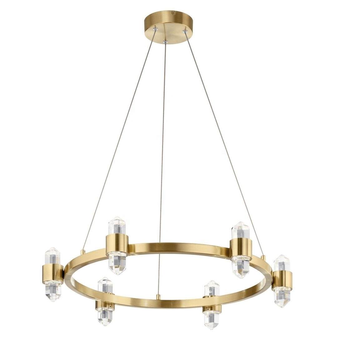 circle modern led dining room brass gold ceiling wheel chandelier winch modern bar decorative lighting fixture